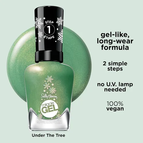 Vista 116 de Sally Hansen Miracle Gel™ x Jared McCain, GOAT Gold, Larga duración, fórmula tipo gel, sin necesidad de lámpara UV, esmalte de uñas dorado