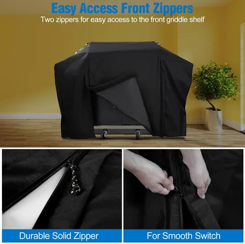 Vista 3 de Cubierta de plancha para parrilla Blackstone de 28 pulgadas XL, a prueba de rasgaduras, material resistente a la parrilla culinaria de 75 pulgadas