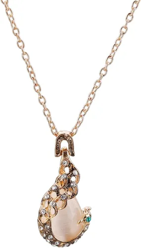 Vista 5 de ASHMITA Collar de lágrima de oro rosa con piedras preciosas cuelgan los pendientes de la boda