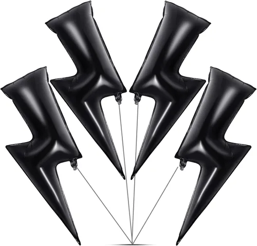 Deekin 4 globos de 45 pulgadas, gran fiesta de aluminio, color negro