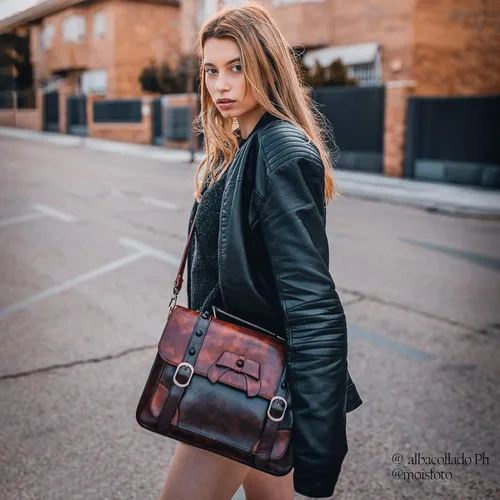 Vista 3 de ECOSUSI Bolso bandolera vintage para mujer