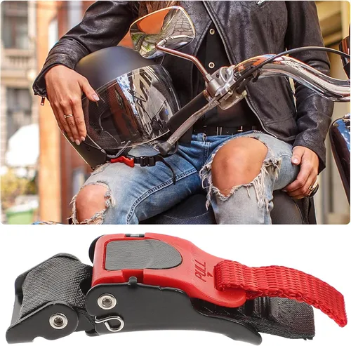 Vista 4 de Vaguelly 2 hebillas de liberación rápida para motocicleta, repuesto de correa de barbilla de material ligero, accesorios confiables para un ajuste