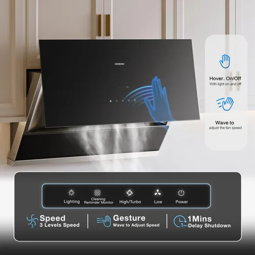 Vista 3 de ROBAM Campana extractora Under Cabinet R-MAX2 de 30 pulgadas, campana de cocina de 1100 CFM con motor BLDC, serie de ventilación inclinada, control