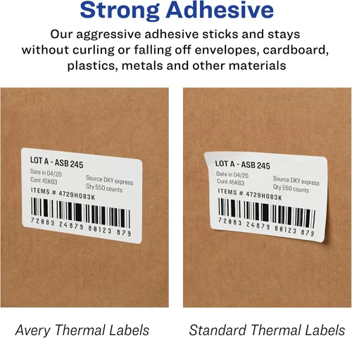 Vista 9 de Avery Direct Thermal Shipping Labels, 4" x 6", White, Comparable to DYMO 1744907, 1 Roll of Labels, 220 Total (4156) (Pack of 6)