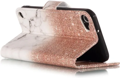 Vista 7 de Areall - Funda protectora completa para iPod Touch de 7ª/6ª/5ª generación, funda protectora completa para iPod Touch 5/6/7, color oro rosa y blanco