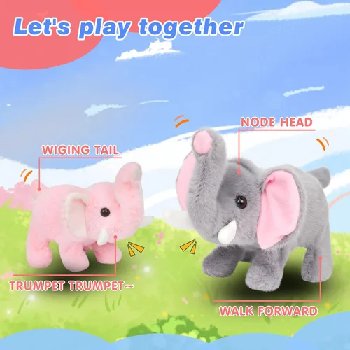 Vista 163 de Hopearl - Juguete de peluche electrónico interactivo de conejo con orejas LED, sonidos y movimientos; camina, se menea e ilumina las orejas, mueve