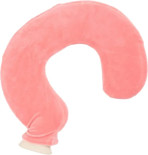 Vista 13 de Bolsa de agua caliente para el cuello, botella de agua caliente de goma en forma de U, calentador de cuello, almohada térmica con funda de forro