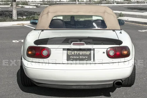 Vista 2 de Repuesto para Mazda Miata MX5 MX-5 NA 1990-1997 KG Works Style ABS imprimación de plástico ABS negro tapa trasera alerón ala