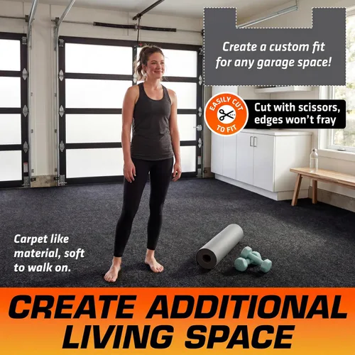 Vista 6 de Armor All Tapete Original para Piso de Garaje, (17 pies x 7 pies 4 pulgadas), (incluye cinta de doble cara), protege superficies, transforma