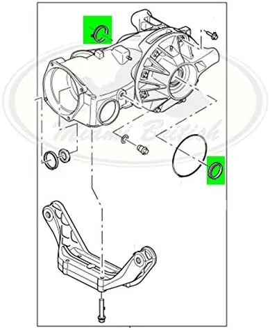 Vista 2 de JUNTA DIFERENCIAL TRASERA X2 LAND R0VER RANGE EVOQUE LR2 LR023440 OEM