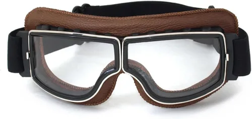 Vista 9 de CRG Sports Googles vintage, estilo aviador, para motocicleta Cruiser T13 T13BCB. Clásico.
