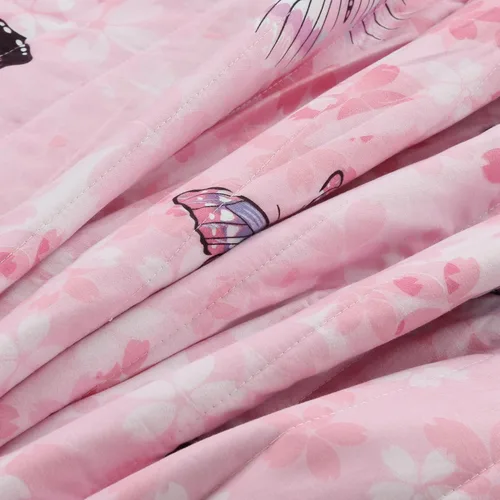 Vista 7 de MarCielo Juego de colcha infantil de 2/3 piezas con diseño de mariposa (mariposa B, individual)