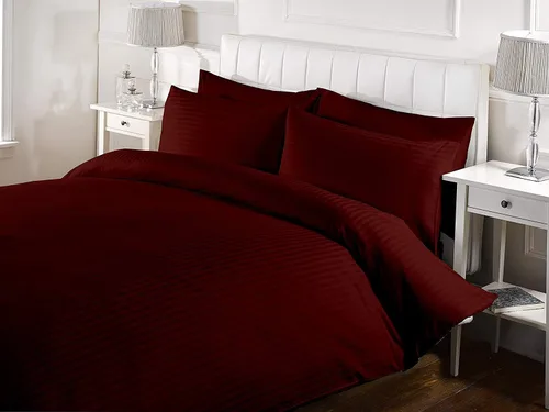 Vista 8 de RRlinen Funda de edredón de alta calidad a rayas con cierre de cremallera, 100% algodón, lujosa e hipoalergénica, de 800 hilos, ultra suave