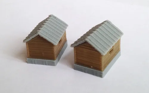 Vista 3 de Outland Models Train Railway Layout Country Farm House Shed Cottage Set N Scale