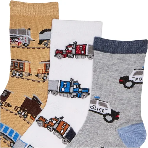 Vista 2 de Jefferies Socks Calcetines de tren para niños, camiones, coches, 6
