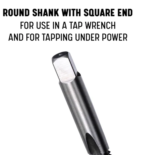 Vista 4 de Drill America - DWT57009 0-80 Grifo de acero de alta velocidad de 2 flautas con punta en espiral, serie DWT