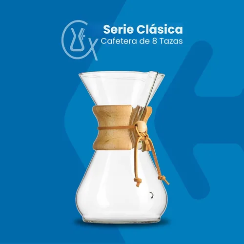 Vista 2 de Cafetera de vidrio para verter Chemex - Serie Clásica - 8 tazas - Embalaje exclusivo