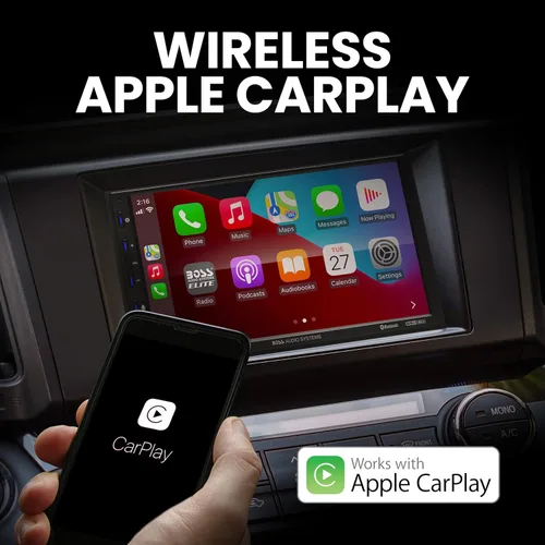 Vista 3 de BOSS Audio Systems Elite BE920WCPA - Estéreo para automóvil – Pantalla de 7 pulgadas, unidad principal inalámbrica Apple CarPlay y Android Auto