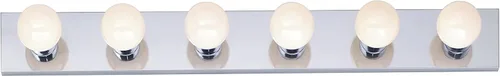 Vista 10 de Nuvo Lighting SF77/188 Lámpara de Tocador Transicional de Tres Luces en Acabado de Latón Pulido/Fundido