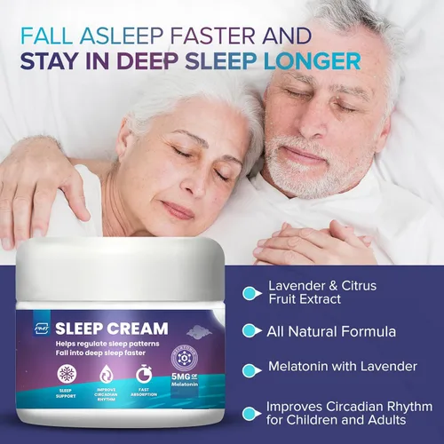 Vista 6 de Crema para dormir de PMT, ayuda natural para dormir regula los patrones de sueño para conciliar el sueño más rápido, utiliza ingredientes naturales