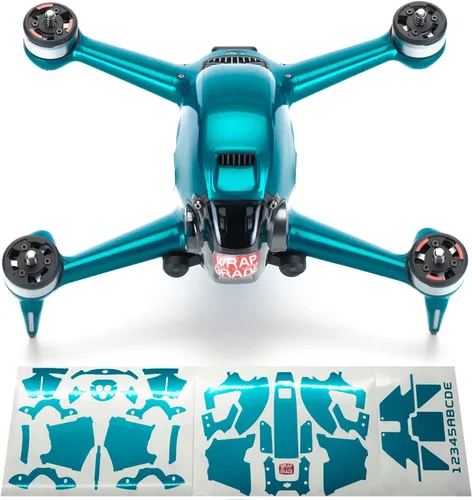 Vista 9 de WRAPGRADE Piel compatible con DJI FPV Envoltura completa (Airforce Silver)