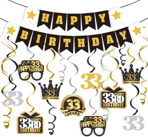 Vista 51 de LINGTEER - Set de banderines de decoración para cumpleaños