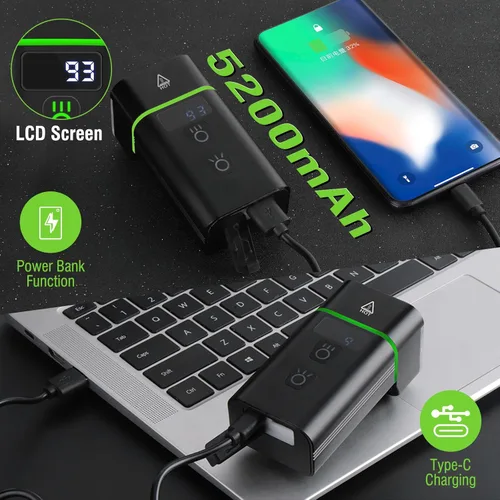 Vista 6 de BORUiT Bike Lights for Night Riding, Bicycle Light Front Headlight and Back Taillight with 8+5 Light Modes, USB Rechargeable Bright Bike Headlights