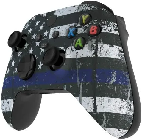 Vista 3 de Custom Modded Rapid Fire Controller for Xbox Compatible with All Shooter Games Blue Line Flag