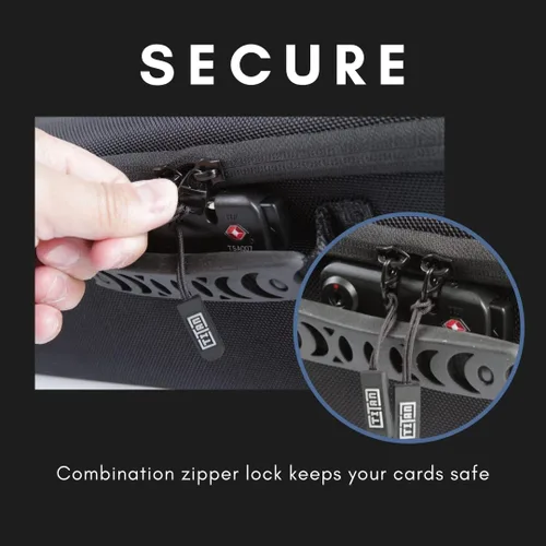 Vista 5 de Card Titan Toploader y One Touch - Caja de almacenamiento de tarjetas coleccionables con cierre de cremallera, caja de tarjetas deportivas