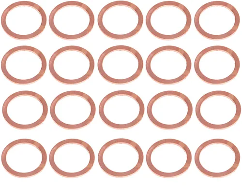 Vista 9 de YXQ Arandela de trituración de cobre de 0.394x0.551x0.059 in Junta de sello de anillo plano M10 (60 piezas)