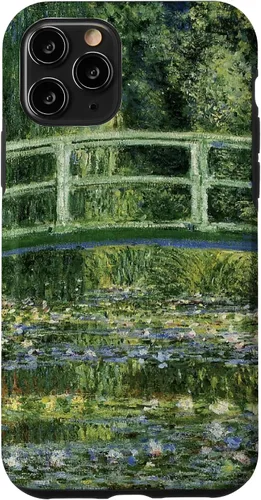 Vista 29 de Monets - Carcasa para iPhone 17 con diseño de lirios de agua y puente japonés