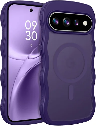 Vista 15 de BENTOBEN Funda magnética para Google Pixel 10, bonita funda rizada ondulada Pixel10 [compatible con MagSafe], antideslizante, a prueba de golpes