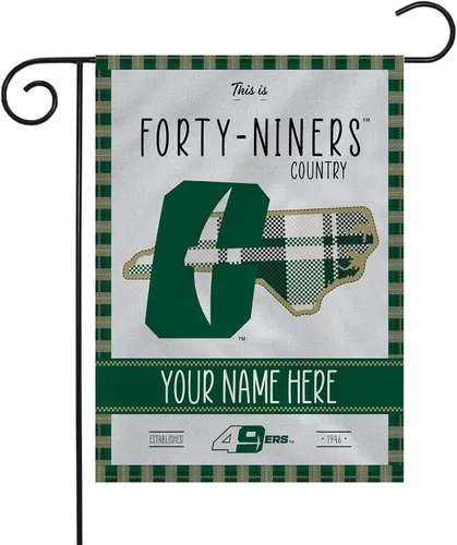 Vista 54 de Rico Industries NCAA Country - Bandera de jardín personalizada con diseño a cuadros
