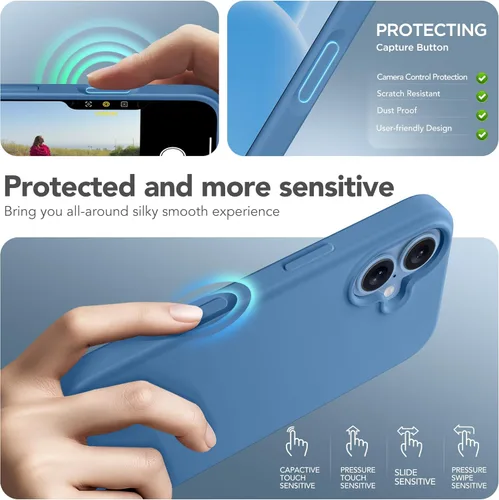 Vista 1779 de GONEZ Funda magnética para iPhone 14, compatible con Magsafe, con protector de pantalla + protector de cámara, forro de microfibra antiarañazos