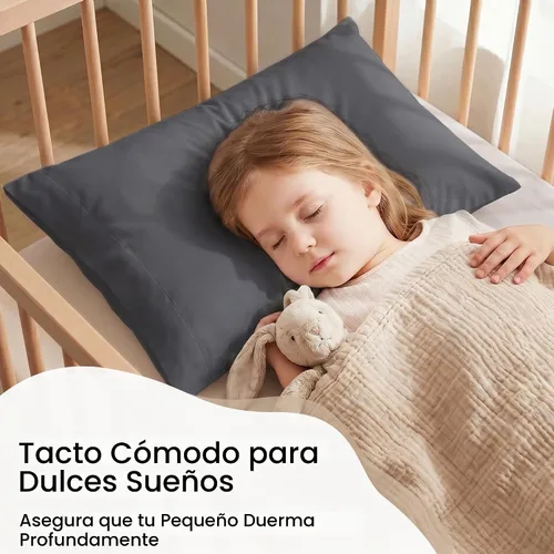 Vista 3 de EXQ Home - Fundas de almohada para niños pequeños 13x18, juego de 2 fundas de almohada de viaje, funda de almohada pequeña para almohada de bebé