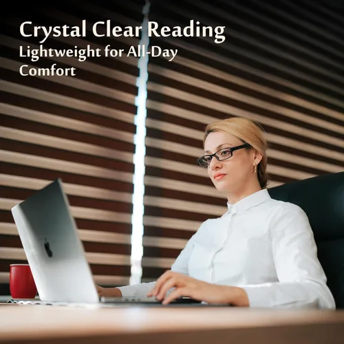 Vista 7 de TruVision Readers Gafas de lectura, bisagras de resorte cómodas para hombres y mujeres, 9501HP