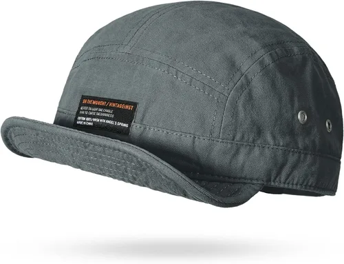 Vista 10 de Croogo Gorra de béisbol de ala corta, 5 paneles, sombrero de ala plana Dy09-negro