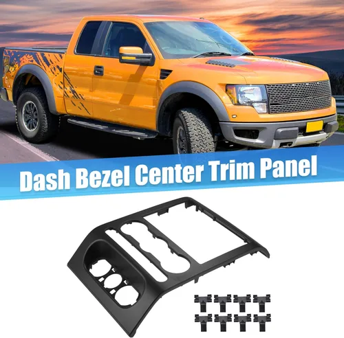 Vista 2 de X AUTOHAUX Salpicadero Radio Bisel Centro Panel de Cubierta de Recorte para Ford F150 2004 2005 2006 2007 2008 4L3Z-1504302-AAA Salpicadero Radio