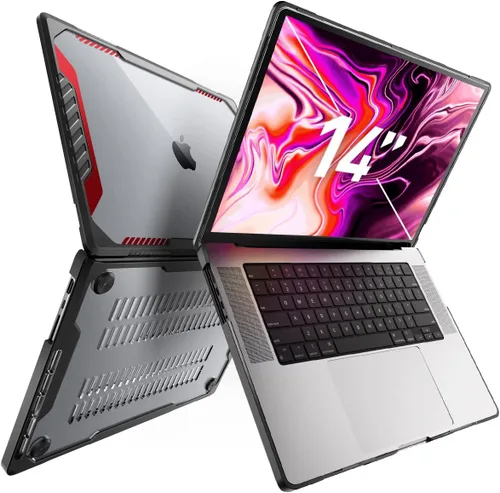 Vista 10 de SUPCASE Funda protectora rígida resistente para MacBook Pro de 14 pulgadas 2026-2021 (Unicorn Beetle), M5/M4/M3/M2/M1 Pro/Max A3434 A3185 A3401 Negro