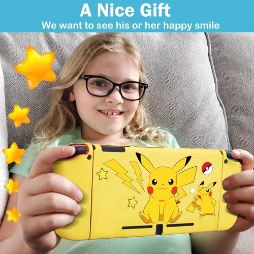 Vista 6 de Xcitifun Diseñada para Nintendo Switch OLED Funda Switch OLED TPU para niñas y niños, linda carcasa protectora Kawaii compatible con Nintendo Switch