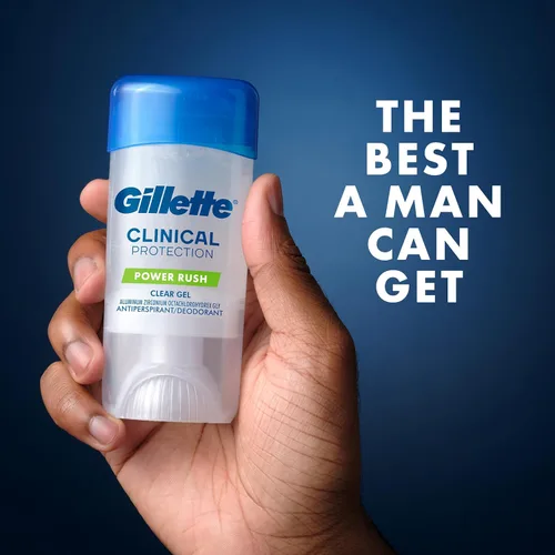 Vista 8 de Gillette Clinical Antiperspirant and Deodorant for Men, 72hr Sweat & Odor Protection, Long Lasting Freshness, Anti-White Mark Technology, Clear Gel