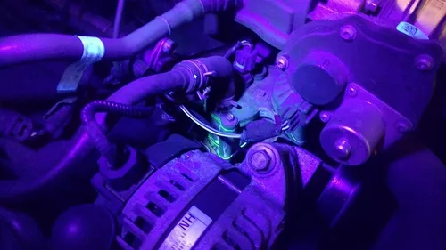 Vista 9 de Detector de fugas de tinte UV para aire acondicionado, kit de herramientas de detección de fugas de tinte UV de CA para auto, 68 LED A/C, detector