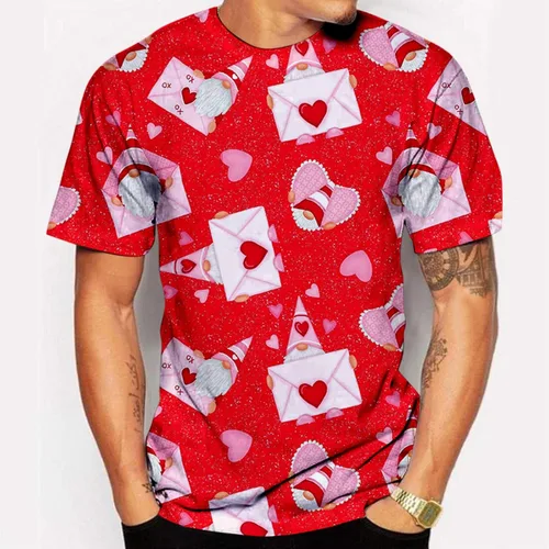 Vista 2 de Blusas de manga corta para hombre, de talla grande, con cuello redondo, elásticas, elegantes y de verano 2023, con estampado de corte clásico