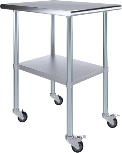 Vista 71 de Mesa de trabajo de acero inoxidable, mesa de metal