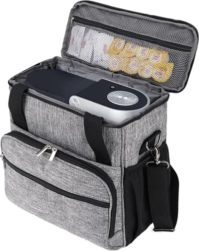 Vista 4 de Bolsa de transporte para cafetera COVERQUE Keurig K-Mini/K-Mini Plus, estuche de almacenamiento para viajes, gris