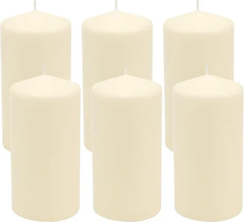 Vista 13 de Stonebriar - Velas de pilar sin perfume de 80 horas de combustión larga, 3 x 8 pulgadas, color marfil (paquete de 6 unidades)