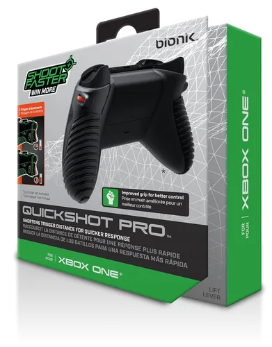 Vista 5 de Bionik Quickshot Pro for Xbox One Custom Grip and Dual Trigger Locks for Faster Shots and Improved Gameplay- BNK-9076 - Xbox One