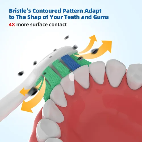 Vista 5 de Pisonicleara Cabezales de cepillo de dientes de repuesto (paquete de 10) compatibles con cabezales de cepillo Philips Sonicare para Hx6920, 4100 2