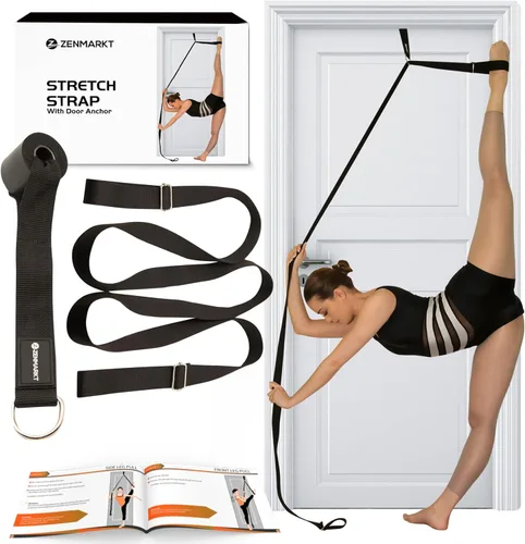 Soga de estiramiento con anclaje de puerta - Equipo de estiramiento para mejorar la flexibilidad de las piernas - Entrenador de rajadas para el