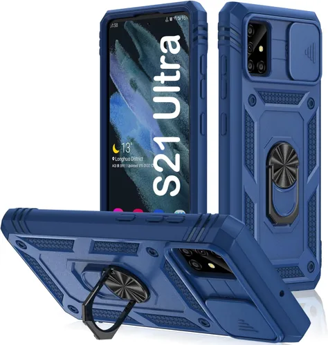 Vista 66 de PASNEW Funda para Samsung Galaxy Note20 Ultra, cubierta de cámara de grado militar resistente de cuerpo completo a prueba de golpes con patada